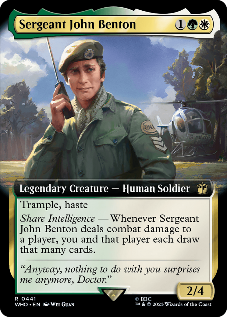 Sergeant John Benton (Extended Art) (441) [Doctor Who] foil - Deck Out Gaming