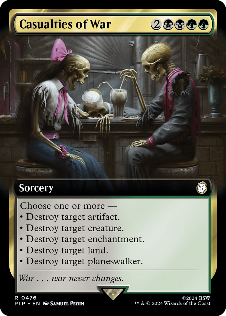 Casualties of War (Extended Art) (476) [Fallout] foil - Deck Out Gaming