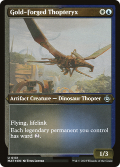 Gold-Forged Thopteryx (131) [March of the Machine: The Aftermath] etched - Deck Out Gaming