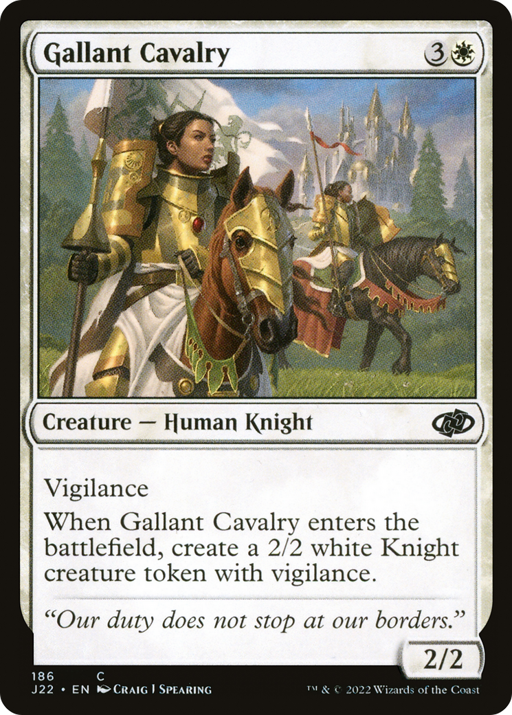 Gallant Cavalry (186) [Jumpstart 2022] - Deck Out Gaming