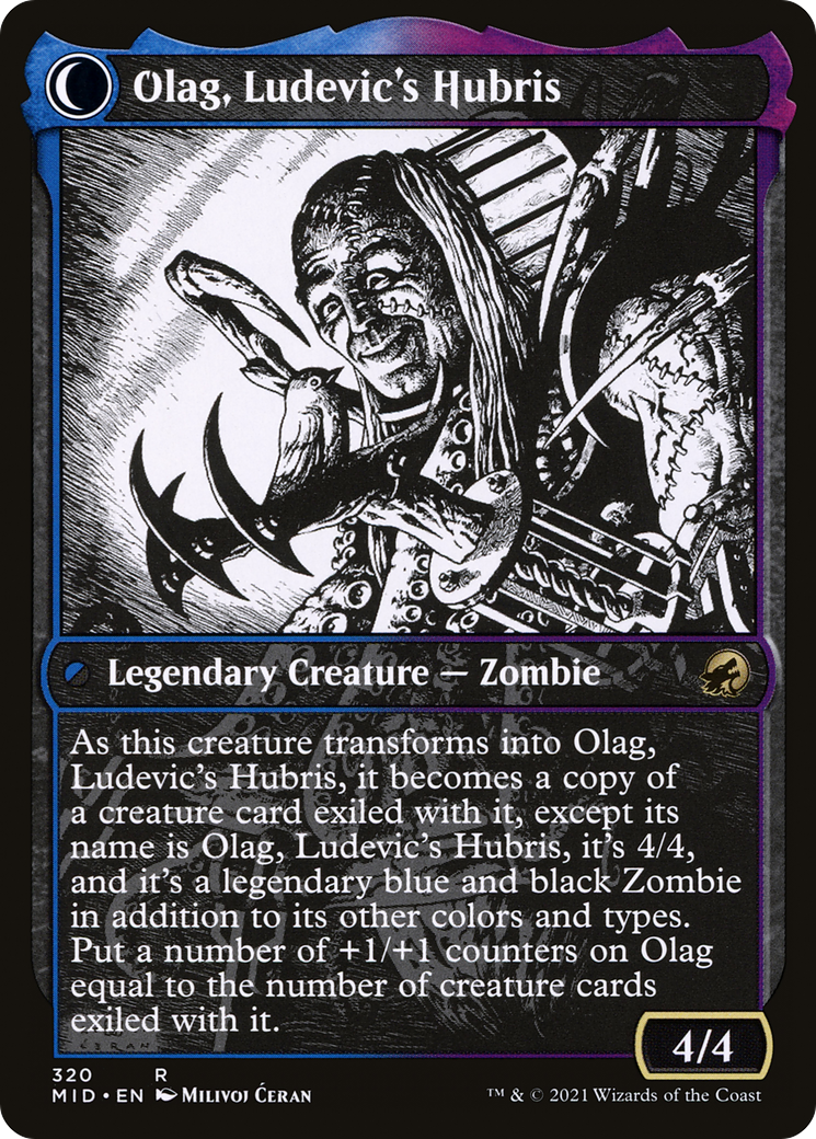 Ludevic, Necrogenius // Olag, Ludevic's Hubris (320) [Innistrad: Midnight Hunt] foil - Deck Out Gaming