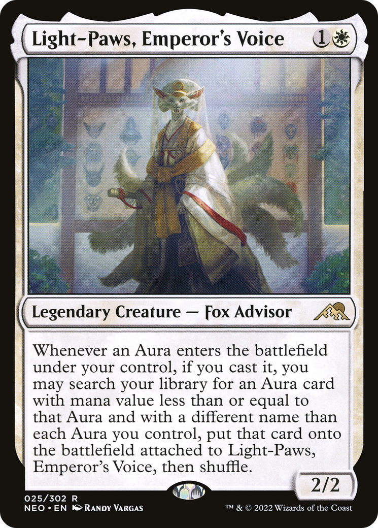 Light-Paws, Emperor's Voice (25) [Kamigawa: Neon Dynasty] foil - Deck Out Gaming