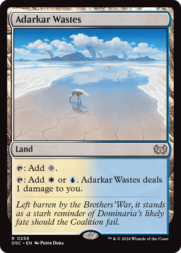Adarkar Wastes (258) [Duskmourn: House of Horror Commander] - Deck Out Gaming
