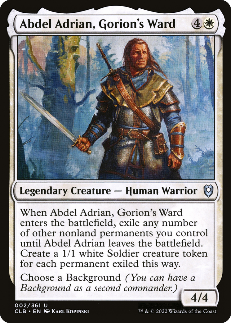 Abdel Adrian, Gorion's Ward (2) [Commander Legends: Battle for Baldur's Gate] - Deck Out Gaming