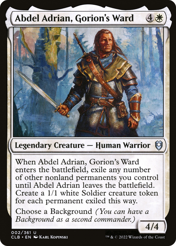 Abdel Adrian, Gorion's Ward (2) [Commander Legends: Battle for Baldur's Gate] foil - Deck Out Gaming