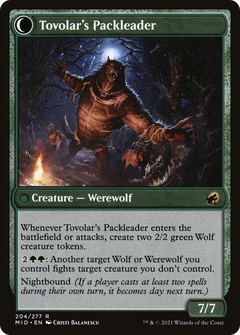 Tovolar's Huntmaster // Tovolar's Packleader (204) [Innistrad: Midnight Hunt] foil - Deck Out Gaming