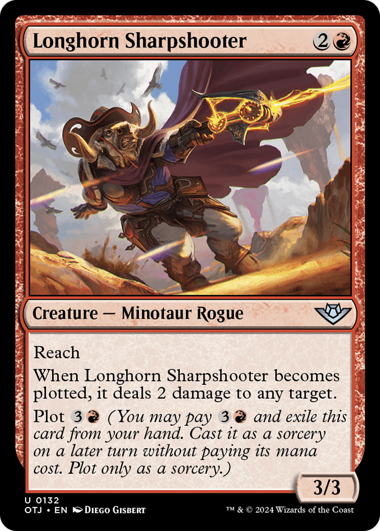 Longhorn Sharpshooter (132) [Outlaws of Thunder Junction] foil - Deck Out Gaming