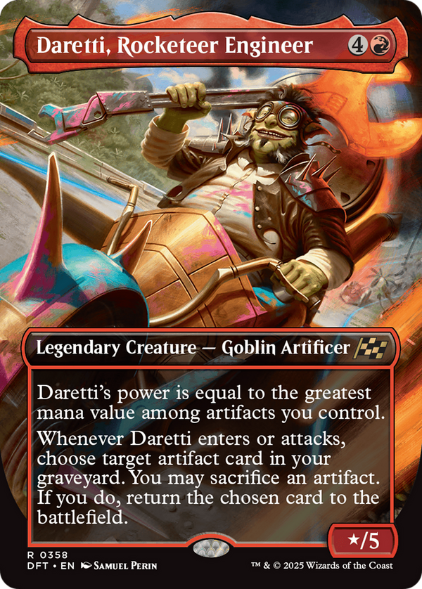 Daretti, Rocketeer Engineer (Borderless) (358) [Aetherdrift] foil - Deck Out Gaming