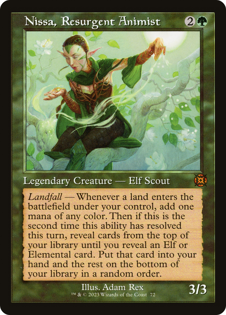 Nissa, Resurgent Animist (Retro Frame) (72) [March of the Machine: The Aftermath] foil - Deck Out Gaming