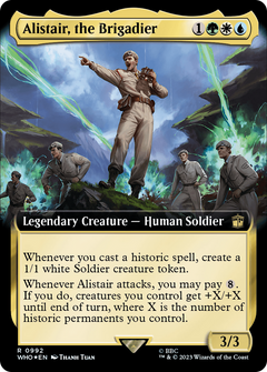 Alistair, the Brigadier (Extended Art) (Surge Foil) (992) [Doctor Who] foil - Deck Out Gaming