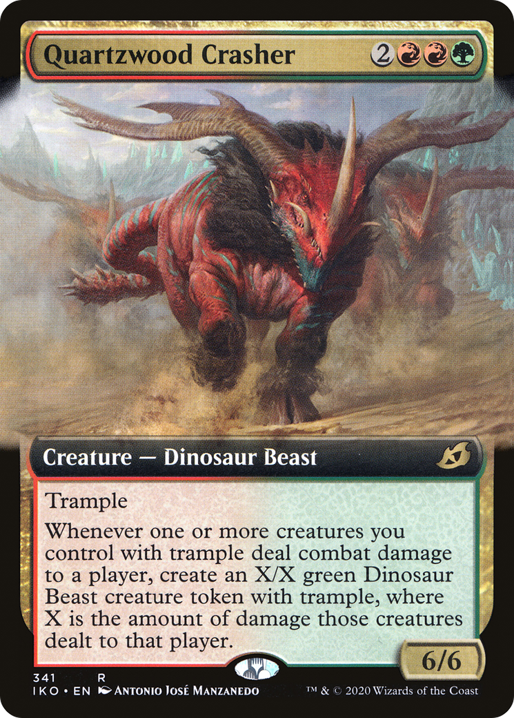 Quartzwood Crasher (Extended Art) (341) [Ikoria: Lair of Behemoths] foil - Deck Out Gaming