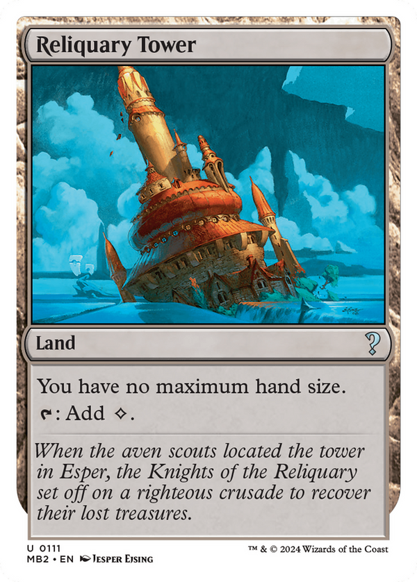 Reliquary Tower (White Border) (111) [Mystery Booster 2] - Deck Out Gaming