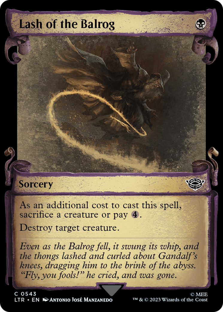 Lash of the Balrog (Showcase Scrolls) (543) [The Lord of the Rings: Tales of Middle-earth] foil - Deck Out Gaming