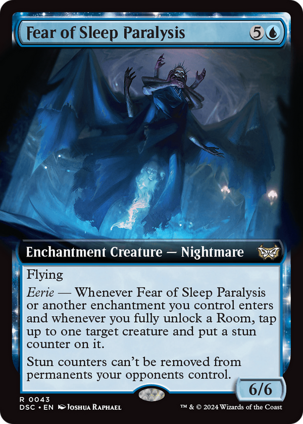 Fear of Sleep Paralysis (Extended Art) (43) [Duskmourn: House of Horror Commander] - Deck Out Gaming