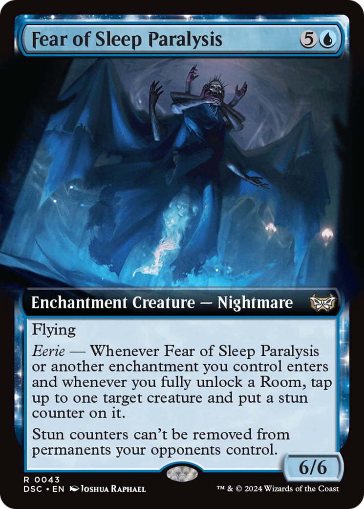Fear of Sleep Paralysis (Extended Art) (43) [Duskmourn: House of Horror Commander] - Deck Out Gaming