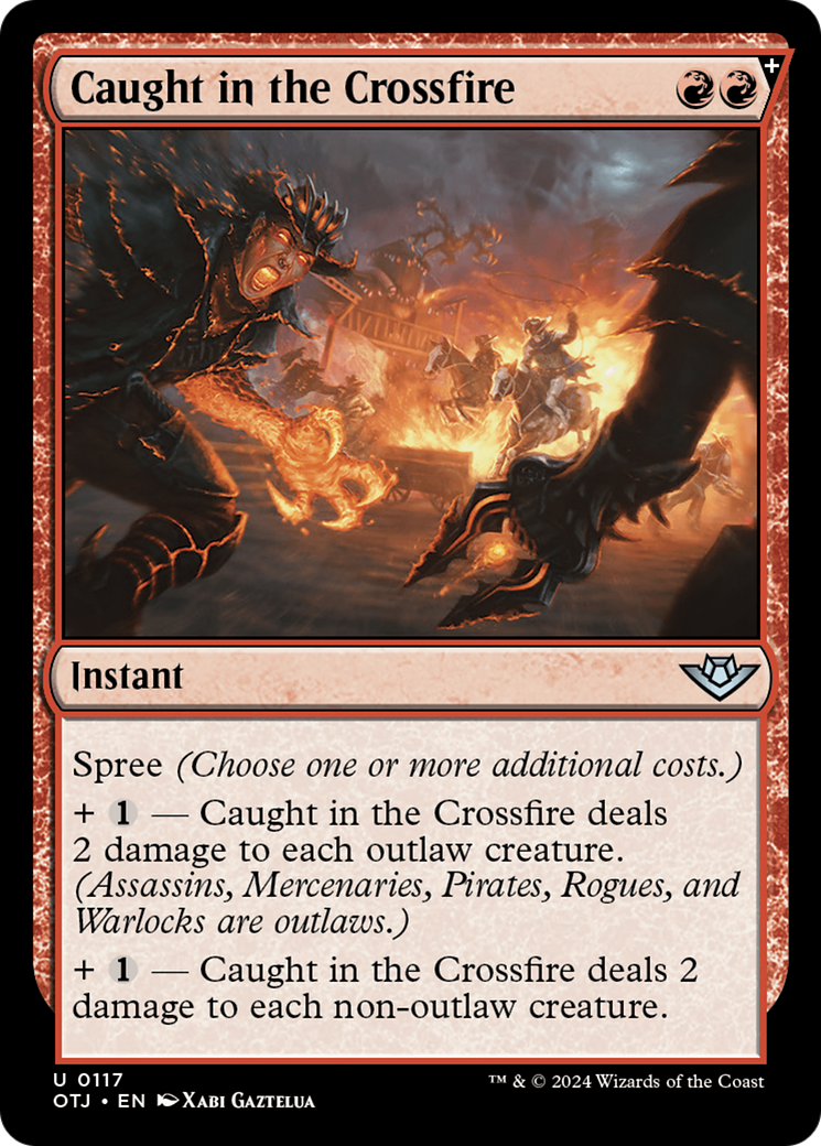 Caught in the Crossfire (117) [Outlaws of Thunder Junction] foil - Deck Out Gaming