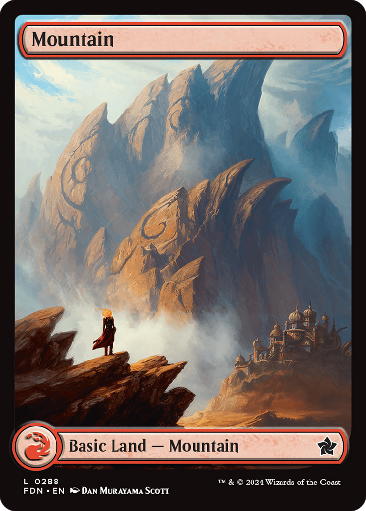 Mountain (0288) (288) [Foundations] foil - Deck Out Gaming