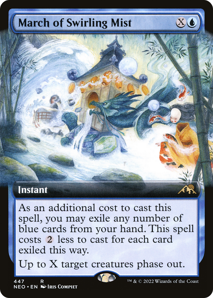 March of Swirling Mist (Extended Art) (447) [Kamigawa: Neon Dynasty] - Deck Out Gaming