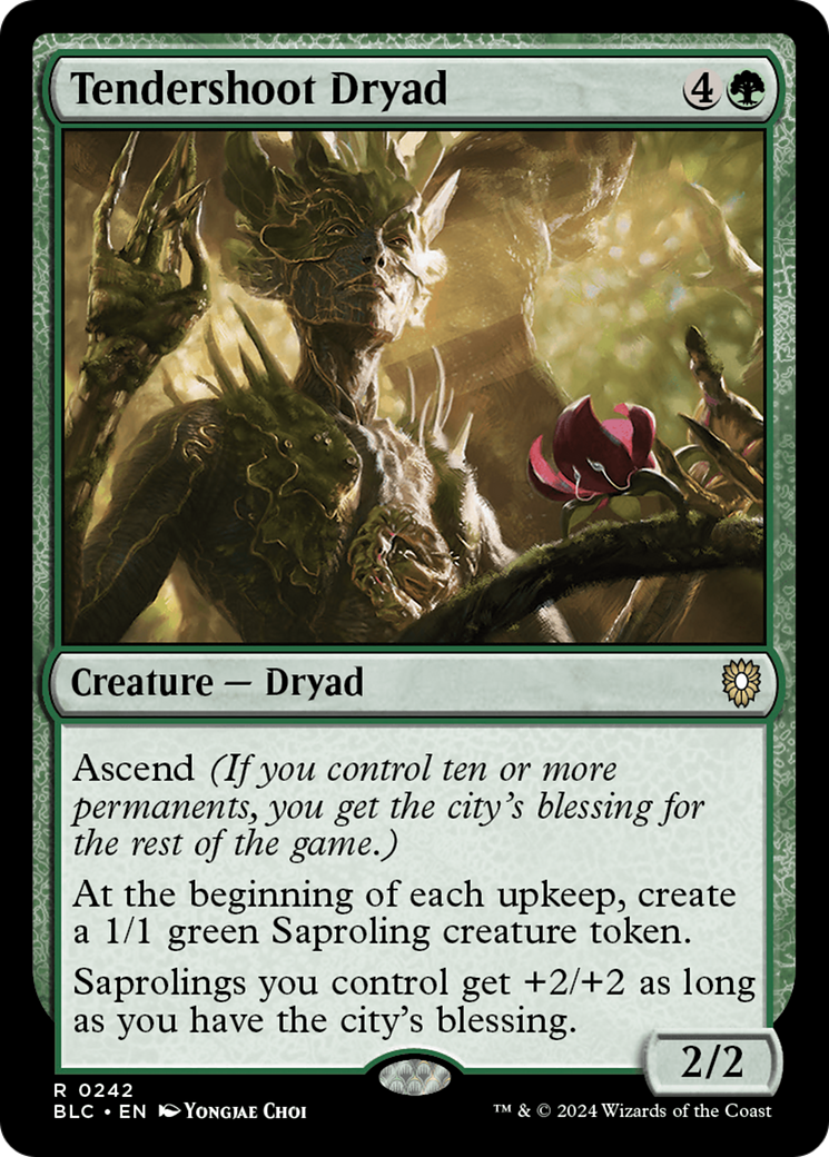 Tendershoot Dryad (242) [Bloomburrow Commander] - Deck Out Gaming