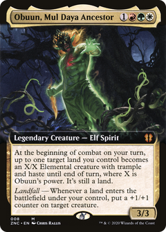 Obuun, Mul Daya Ancestor (Extended Art) (8) [Commander: Zendikar Rising] - Deck Out Gaming