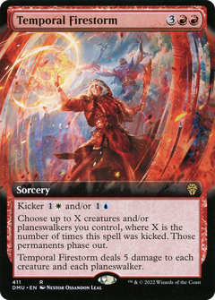 Temporal Firestorm (Extended Art) (411) [Dominaria United] foil - Deck Out Gaming