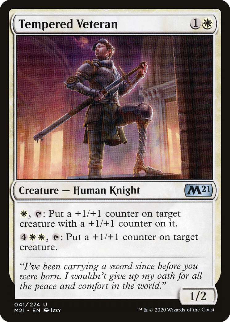 Tempered Veteran (41) [Core Set 2021] foil - Deck Out Gaming