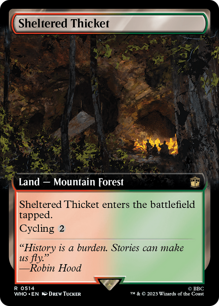 Sheltered Thicket (Extended Art) (514) [Doctor Who] - Deck Out Gaming