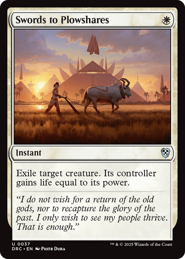 Swords to Plowshares (37) [Commander: Aetherdrift] - Deck Out Gaming