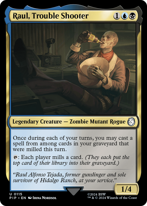 Raul, Trouble Shooter (115) [Fallout] foil - Deck Out Gaming