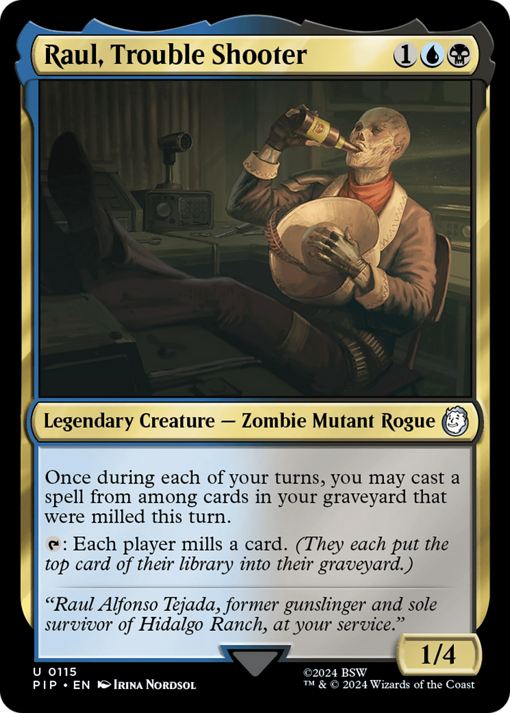 Raul, Trouble Shooter (115) [Fallout] foil - Deck Out Gaming