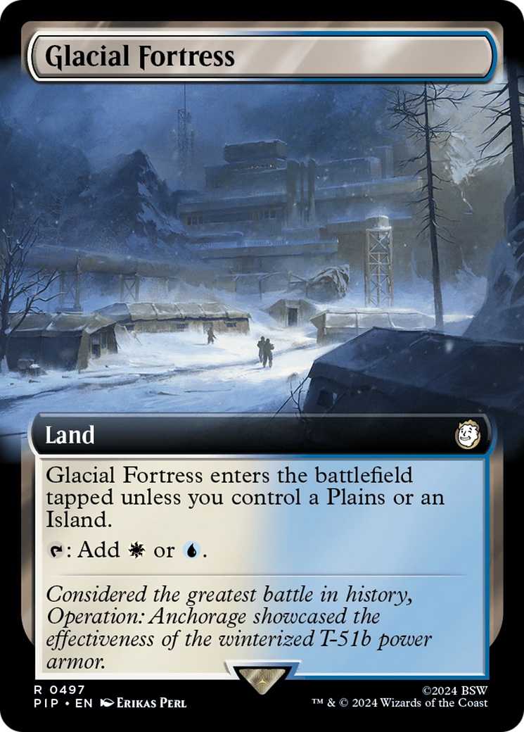 Glacial Fortress (Extended Art) (497) [Fallout] foil - Deck Out Gaming