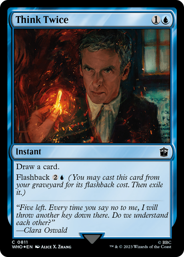 Think Twice (Surge Foil) (811) [Doctor Who] foil - Deck Out Gaming