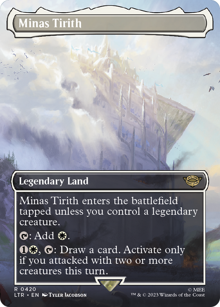 Minas Tirith (0420) (Borderless) (420) [The Lord of the Rings: Tales of Middle-earth] foil - Deck Out Gaming