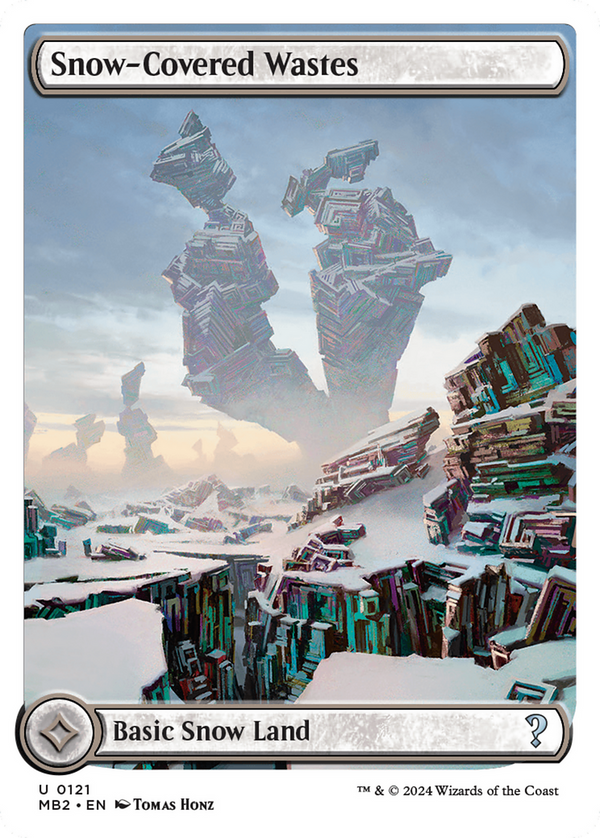 Snow-Covered Wastes (White Border) (121) [Mystery Booster 2] - Deck Out Gaming
