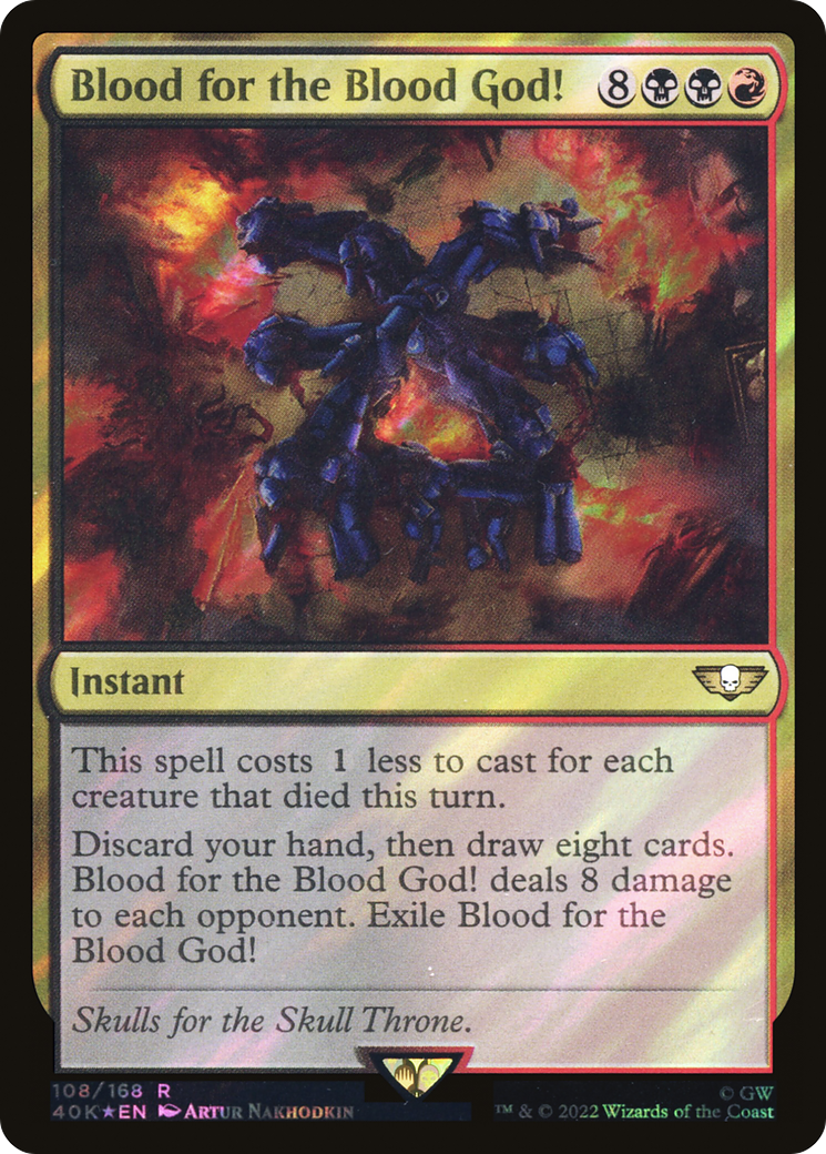 Blood for the Blood God! (Surge Foil) (108) [Warhammer 40,000 Commander] foil - Deck Out Gaming