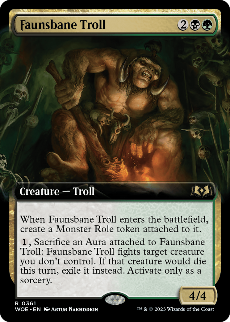 Faunsbane Troll (Extended Art) (361) [Wilds of Eldraine] - Deck Out Gaming