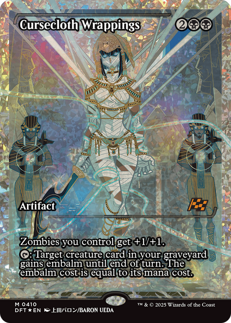 Cursecloth Wrappings (Showcase) (Fracture Foil) (410) [Aetherdrift] foil - Deck Out Gaming