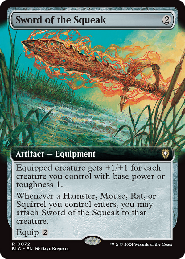 Sword of the Squeak (Extended Art) (72) [Bloomburrow Commander] - Deck Out Gaming