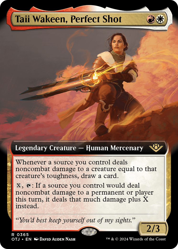 Taii Wakeen, Perfect Shot (Extended Art) (365) [Outlaws of Thunder Junction] - Deck Out Gaming