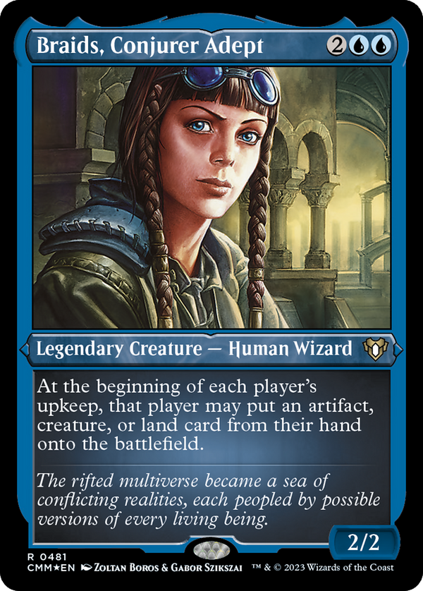 Braids, Conjurer Adept (481) [Commander Masters] etched - Deck Out Gaming