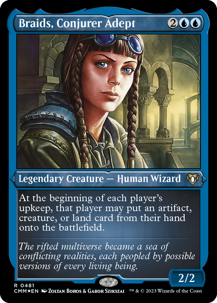 Braids, Conjurer Adept (481) [Commander Masters] etched - Deck Out Gaming
