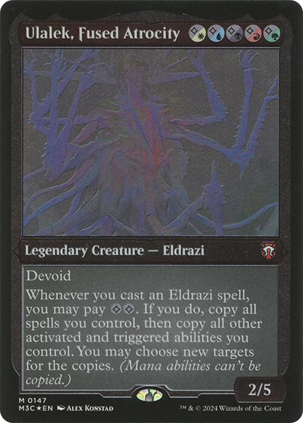 Ulalek, Fused Atrocity (Display Commander) - Thick Stock (147) [Modern Horizons 3 Commander] foil - Deck Out Gaming