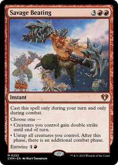 Savage Beating (252) [Commander Masters] foil - Deck Out Gaming