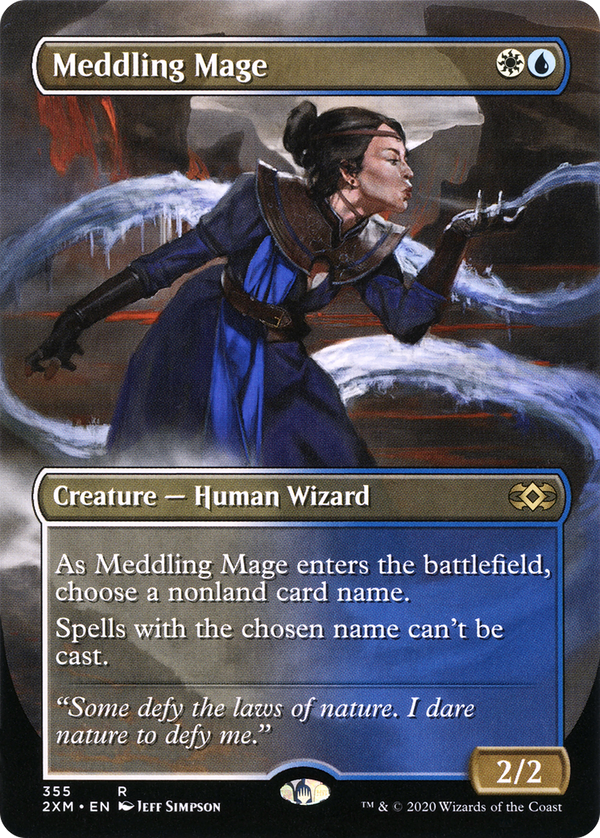 Meddling Mage (Borderless) (355) [Double Masters] - Deck Out Gaming