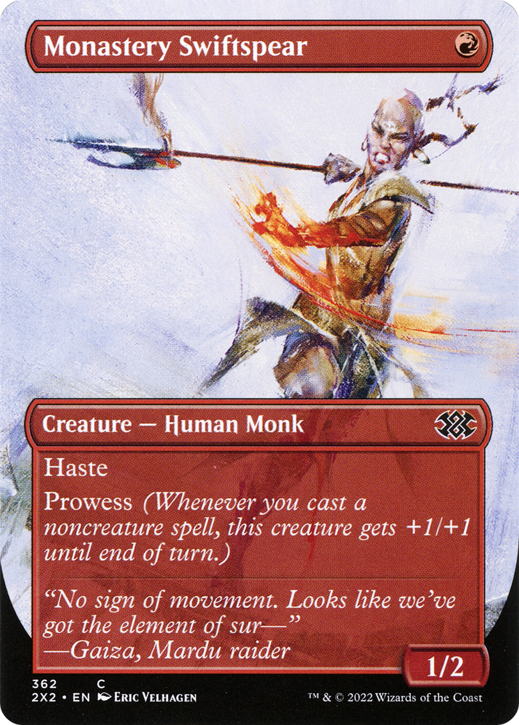 Monastery Swiftspear (Borderless) (362) [Double Masters 2022] foil - Deck Out Gaming