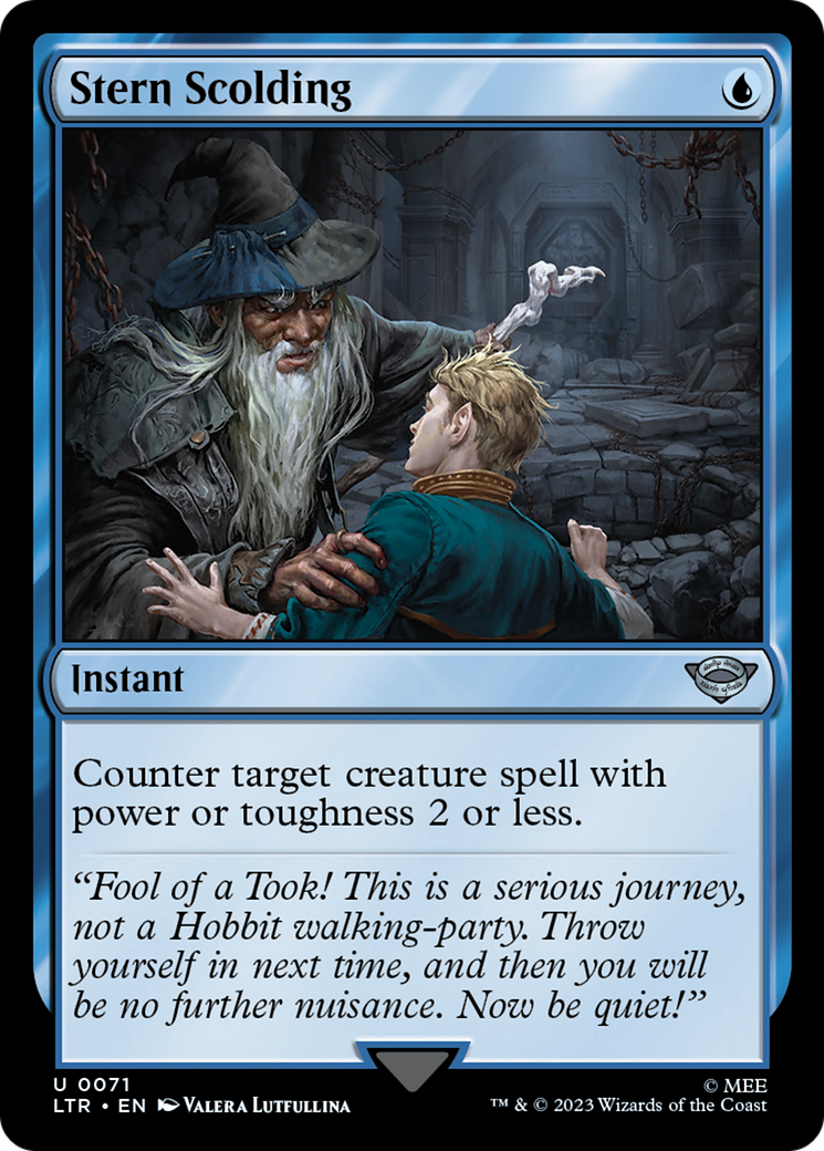 Stern Scolding (71) [The Lord of the Rings: Tales of Middle-earth] foil - Deck Out Gaming