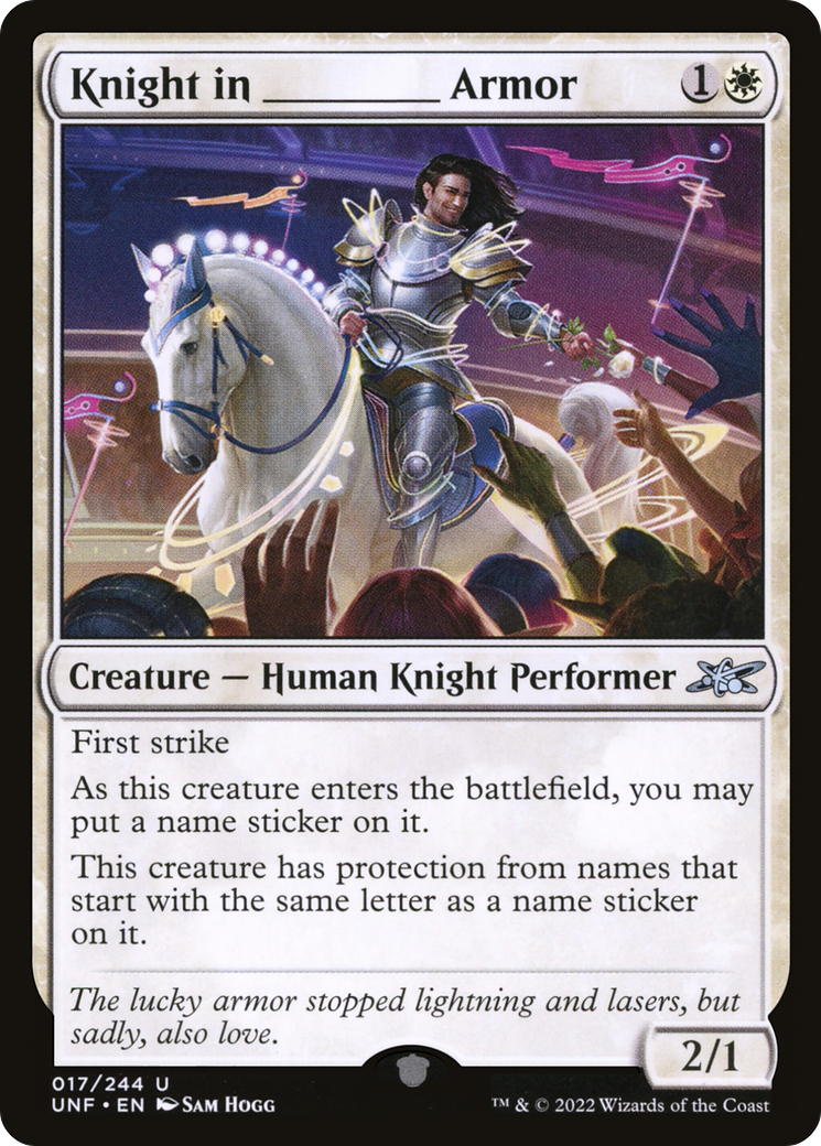 Knight in _______ Armor (17) [Unfinity] - Deck Out Gaming