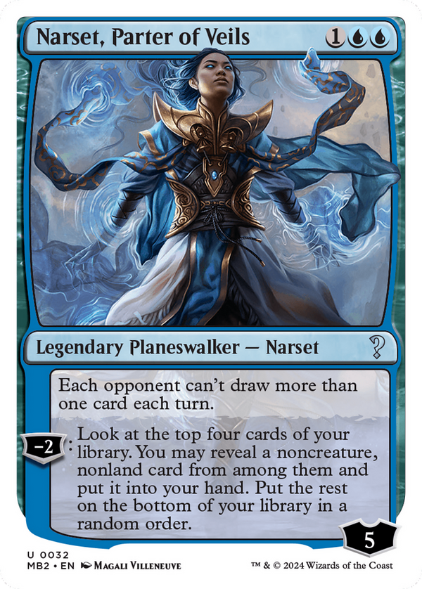 Narset, Parter of Veils (White Border) (32) [Mystery Booster 2] - Deck Out Gaming