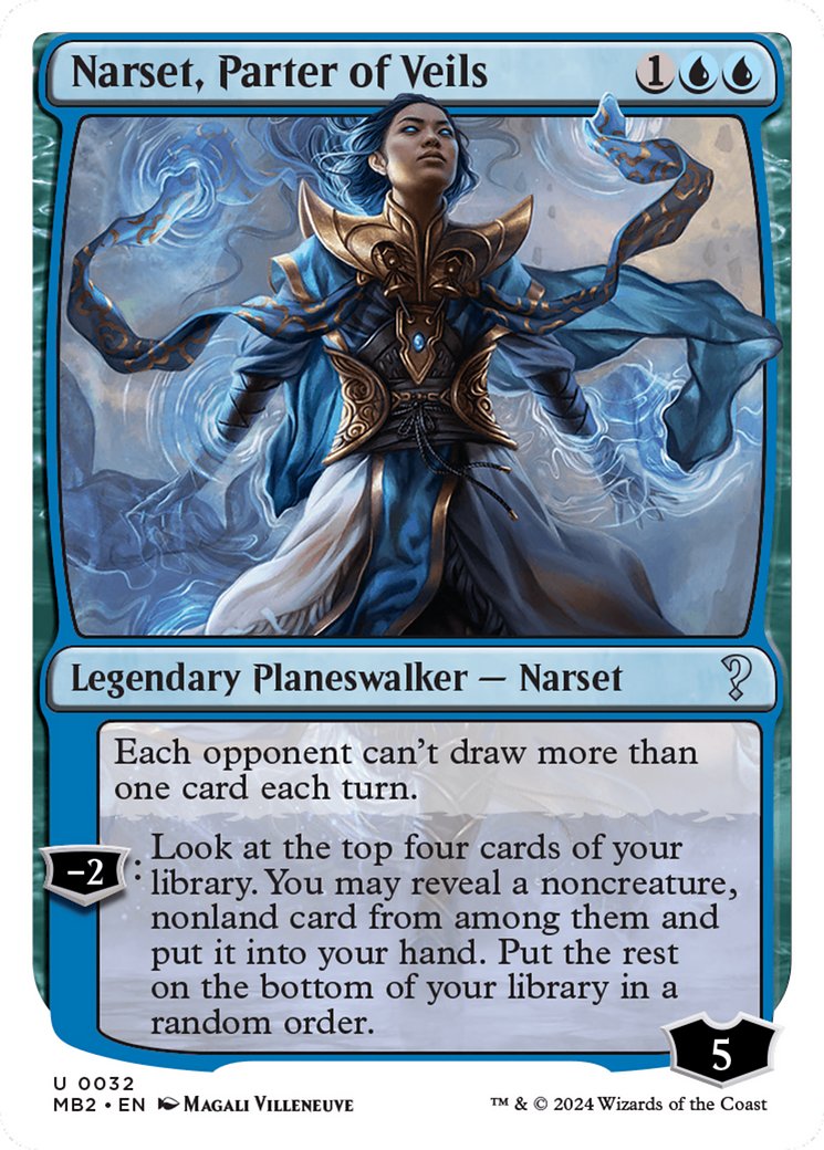 Narset, Parter of Veils (White Border) (32) [Mystery Booster 2] - Deck Out Gaming