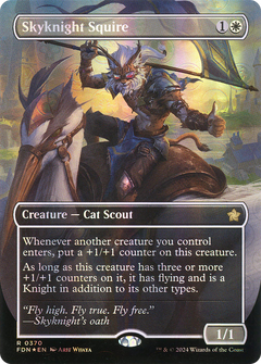 Skyknight Squire (Borderless) (Mana Foil) (370) [Foundations] foil - Deck Out Gaming